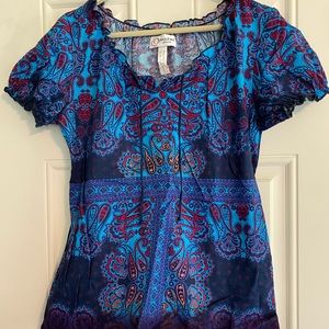 Peaches Uniform Scrub Top Size S